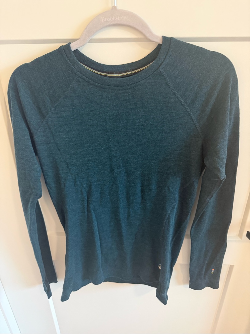 Smartwool Merino 250 Base Layer Crew Women M 100% Merino Wool Blue Thermal